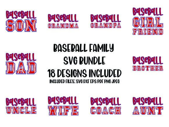 Baseball Family SVG Bundle: 18 Designs in Practice