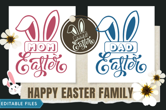 Happy Easter Family Mom Dad Baby: Real Embroidery Review