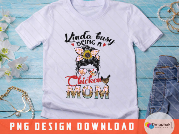 Messy Bun Chicken Mom Sublimation PNG Review