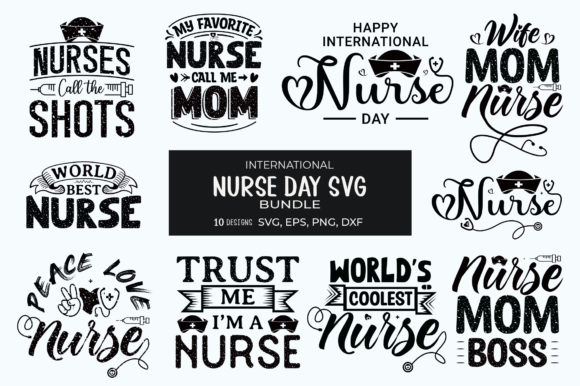 Nurse Day SVG Bundle: 10 Designs for Real Embroidery